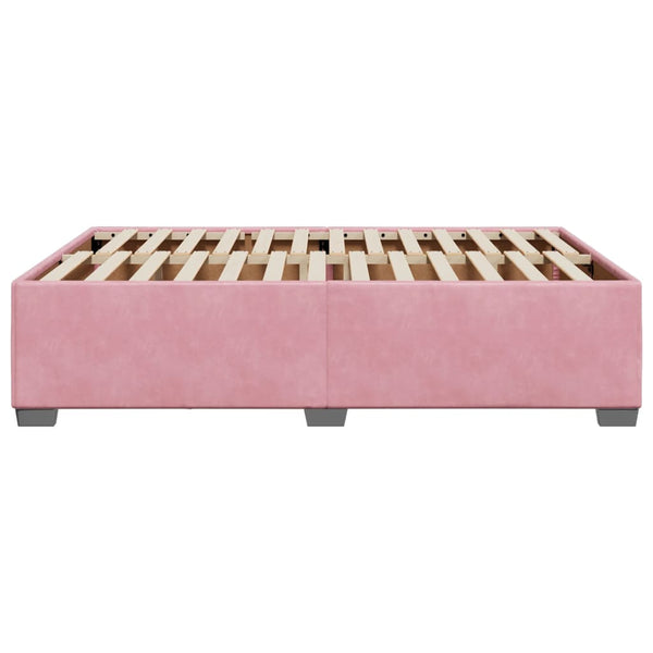 Rosa Samt Bettgestell 140x190 cm