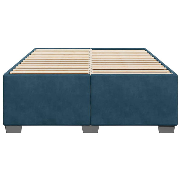 vidaXL Bed Frame Blue 140x200 cm Velvet