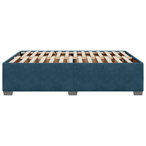 vidaXL Bed Frame Blue 140x200 cm Velvet