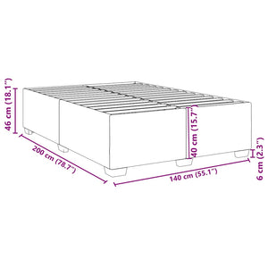 vidaXL Bed Frame Blue 140x200 cm Velvet