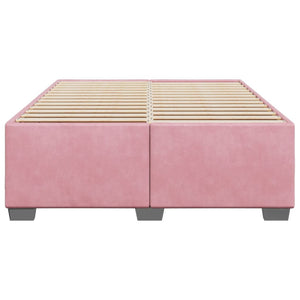 vidaXL Bed Frame Pink 140x200 cm Velvet
