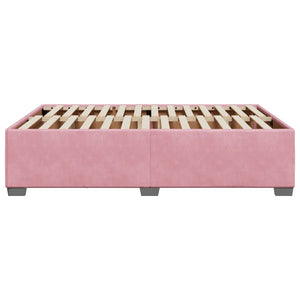 vidaXL Bed Frame Pink 140x200 cm Velvet