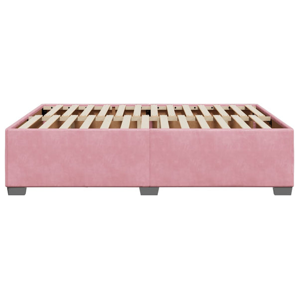 vidaXL Bed Frame Pink 140x200 cm Velvet
