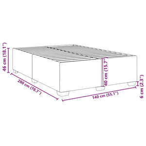 vidaXL Bed Frame Pink 140x200 cm Velvet
