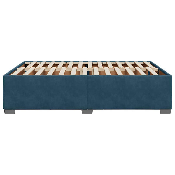 Bettgestell Blau Samt 160x200 cm