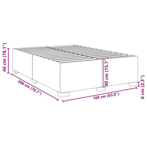 Bettgestell Blau Samt 160x200 cm