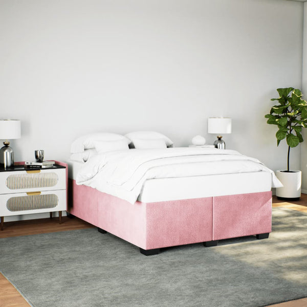 Rosa Samt Bettgestell 160x200 cm