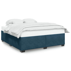 Samt Bettgestell Blau 180x200 cm