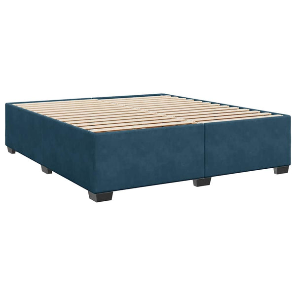 Samt Bettgestell Blau 180x200 cm