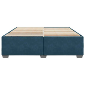Samt Bettgestell Blau 180x200 cm
