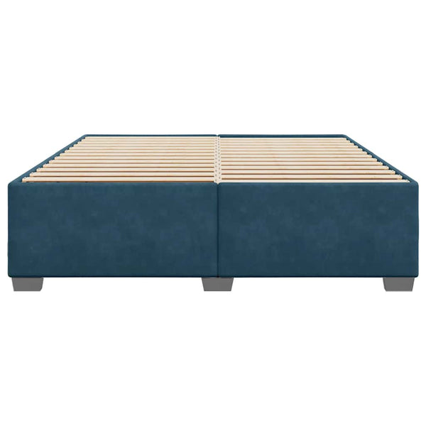 Samt Bettgestell Blau 180x200 cm