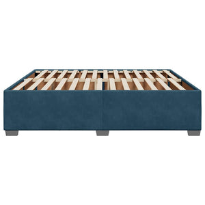Samt Bettgestell Blau 180x200 cm
