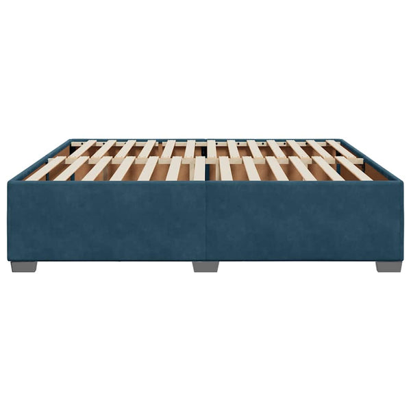 Samt Bettgestell Blau 180x200 cm