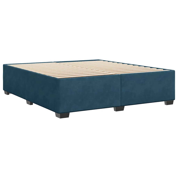Samt Bettgestell Blau 180x200 cm