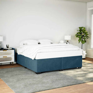 Samt Bettgestell Blau 180x200 cm