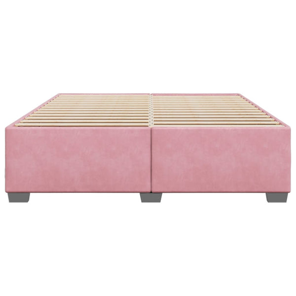 vidaXL Bed Frame Pink 180x200 cm Velvet