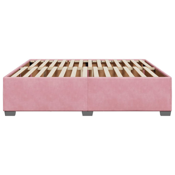 vidaXL Bed Frame Pink 180x200 cm Velvet