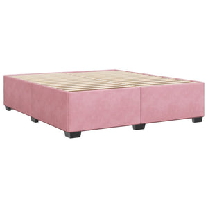 vidaXL Bed Frame Pink 180x200 cm Velvet