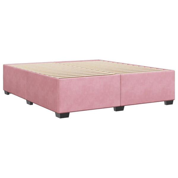 vidaXL Bed Frame Pink 180x200 cm Velvet