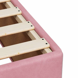vidaXL Bed Frame Pink 180x200 cm Velvet