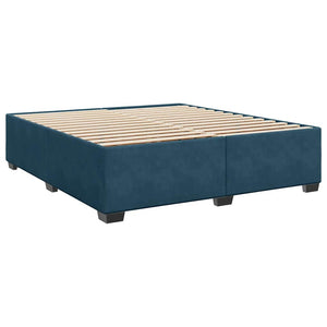 Bettgestell Blau Samt 200x200 cm
