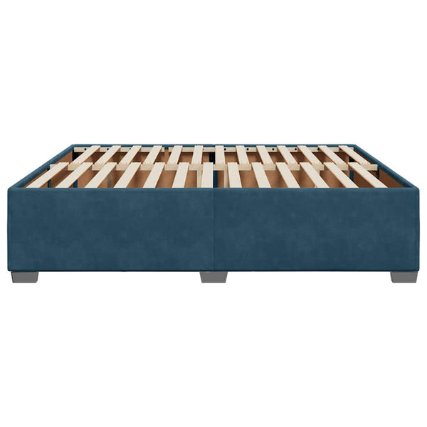 Bettgestell Blau Samt 200x200 cm
