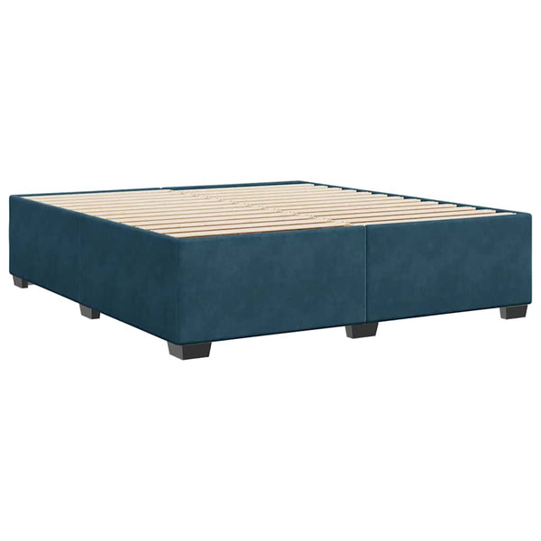 Bettgestell Blau Samt 200x200 cm