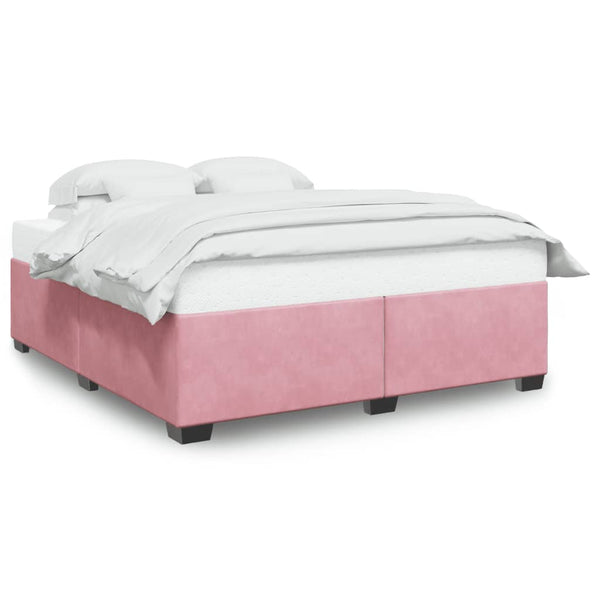 vidaXL Cadre de lit Rose 200x200 cm Velours