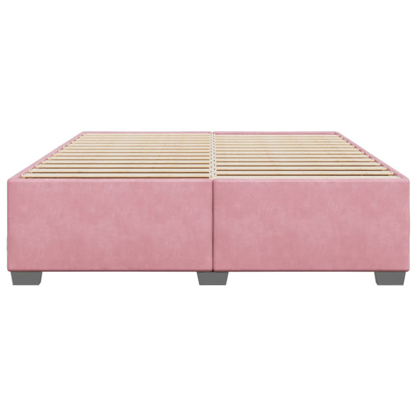 vidaXL Cadre de lit Rose 200x200 cm Velours
