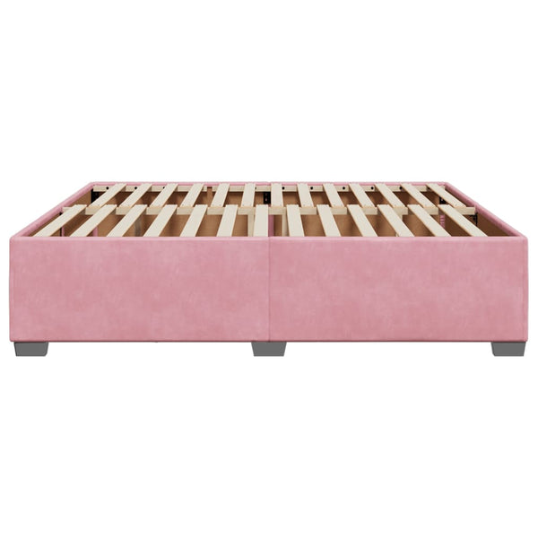 vidaXL Cadre de lit Rose 200x200 cm Velours