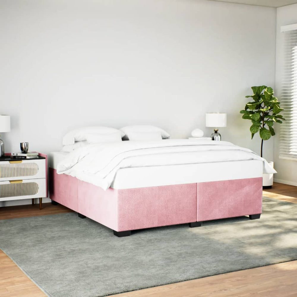 vidaXL Cadre de lit Rose 200x200 cm Velours