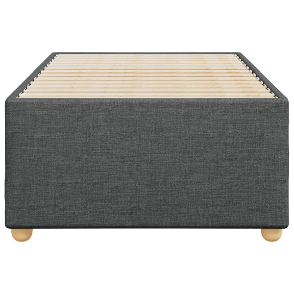 vidaXL Bed Frame without Mattress, Dark Gray, Single Fabric
