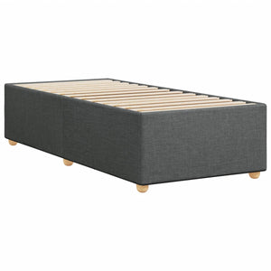 vidaXL Bed Frame without Mattress, Dark Gray, Single Fabric