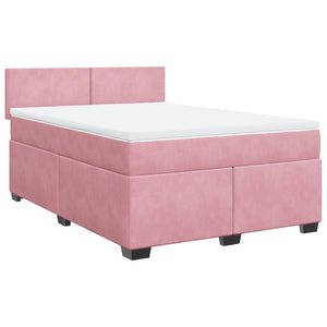 Boxspringbett mit Matratze Dunkelrosa 140x200 cm