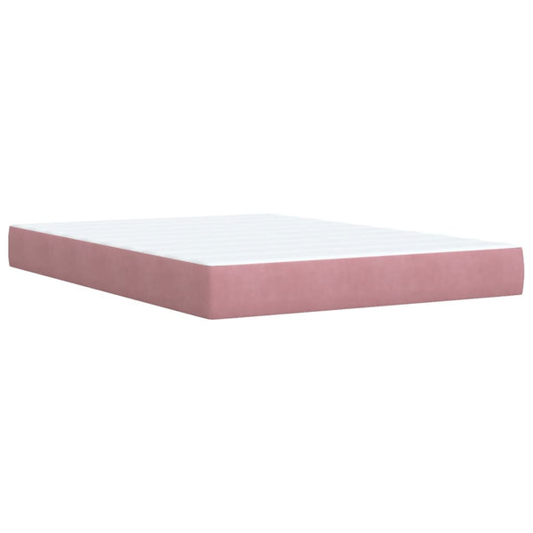 Boxspringbett mit Matratze Dunkelrosa 140x200 cm