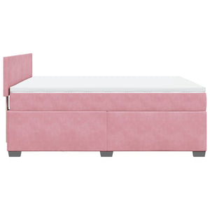 Boxspringbett mit Matratze Dunkelrosa 140x200 cm