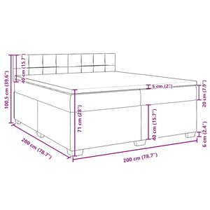 vidaXL Lit tapissier avec matelas bleu 200x200 cm velours