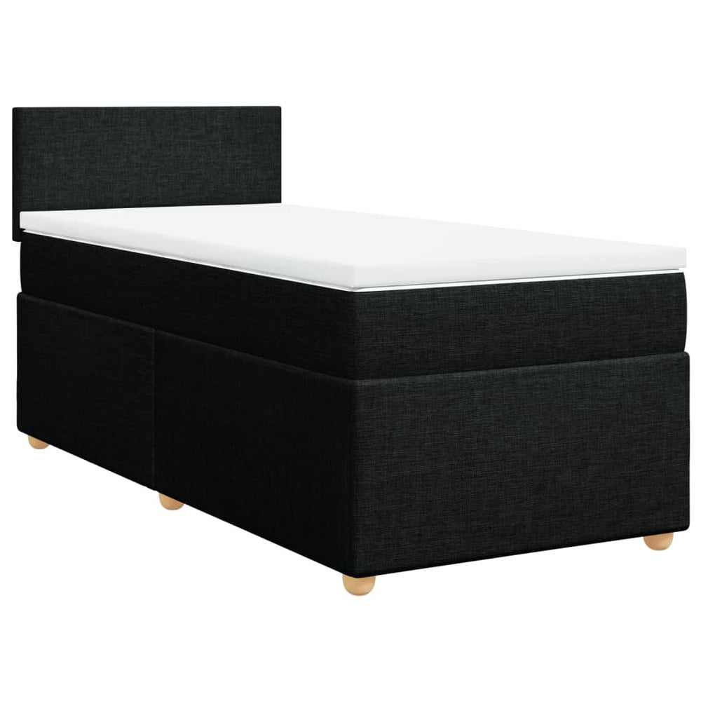 Boxspringbett mit Matratze Schwarz