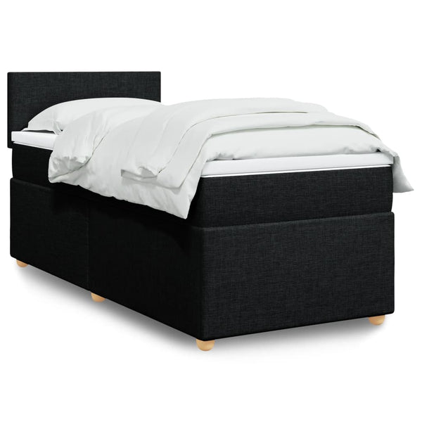 Boxspringbett mit Matratze Schwarz