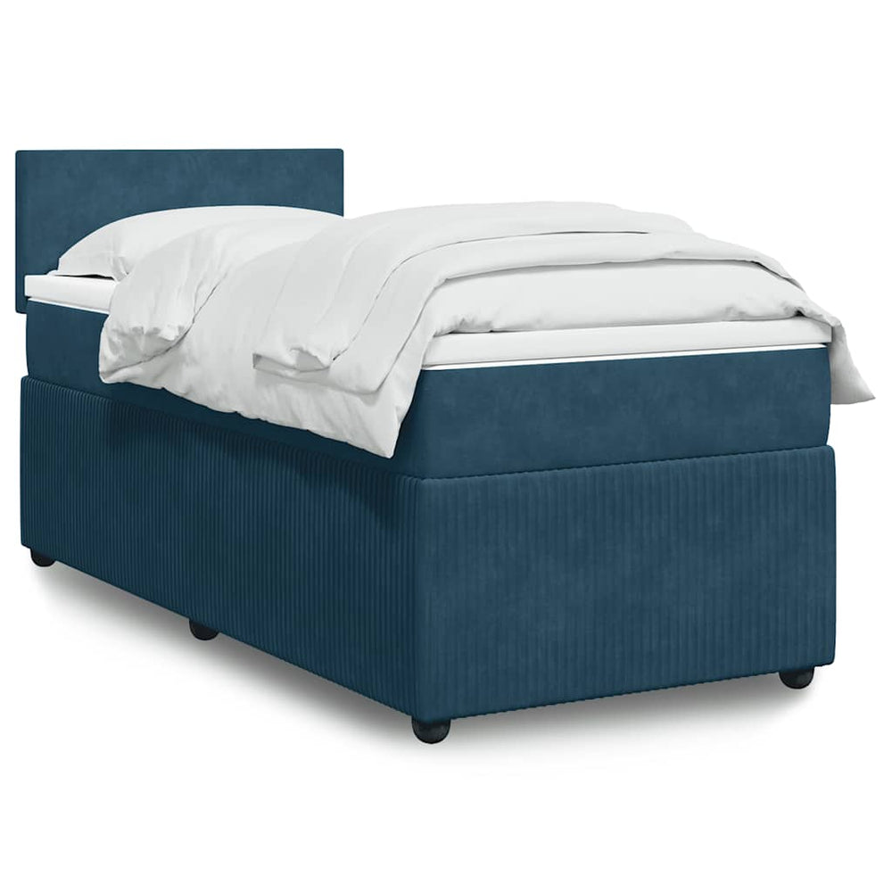 Boxspringbett Blau 80x200 cm Samt