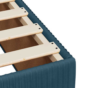 Boxspringbett Blau 80x200 cm Samt