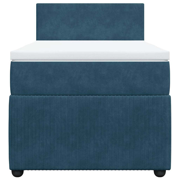 Boxspringbett Blau 80x200 cm Samt