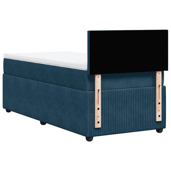 Boxspringbett Blau 80x200 cm Samt