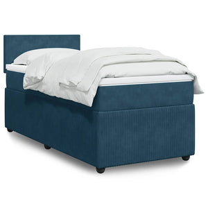 Boxspringbett Blau 90x190 cm Samt