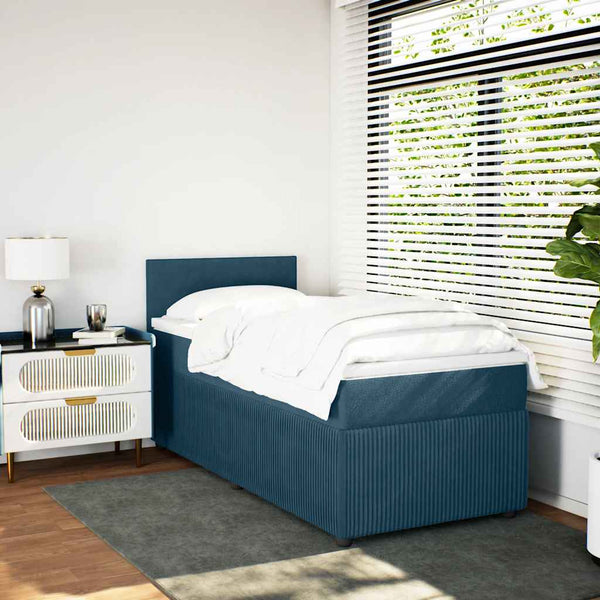 Boxspringbett Blau 90x190 cm Samt