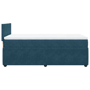 Boxspringbett Blau 90x190 cm Samt
