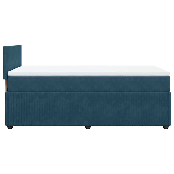 Boxspringbett Blau 90x190 cm Samt