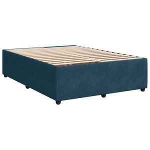 Boxspringbett Blau 140x190 cm Samt