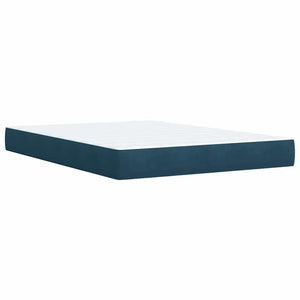 Boxspringbett Blau 140x190 cm Samt