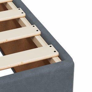 Boxspringbett mit Matratze Dunkelgrau Samt